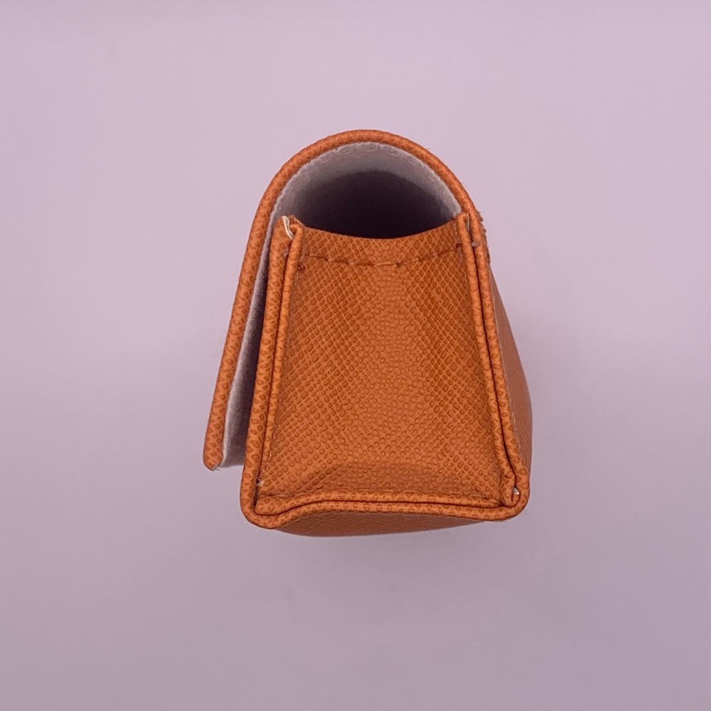 New Tory Burch Authentic Orange Eyewear Case and Cleaning Cloth Stylish - Picture 3 of 8